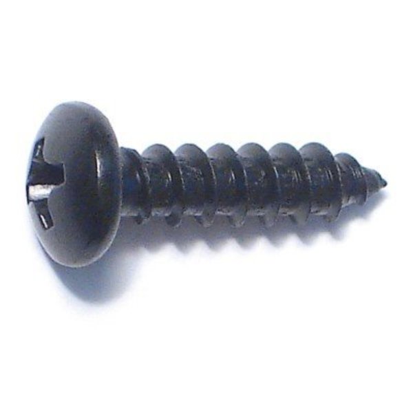 Midwest Fastener Sheet Metal Screw, #8 x 5/8 in, Black Steel Pan Head Phillips Drive, 25 PK 79406